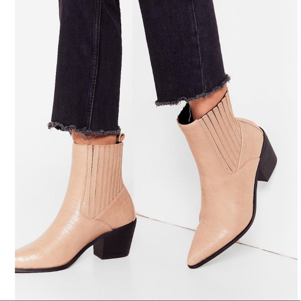 Faux Leather Boots